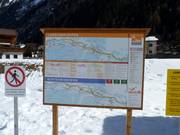 Information board with cross-country trail map