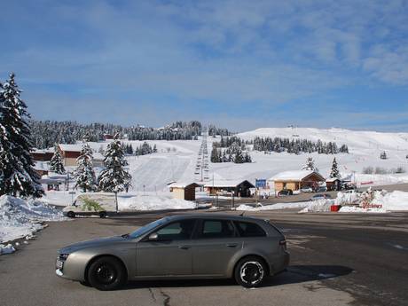 Savoie: access to ski resorts and parking at ski resorts – Access, Parking Espace Diamant – Les Saisies/Notre-Dame-de-Bellecombe/Praz sur Arly/Flumet/Crest-Voland