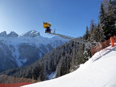 Snow reliability Val di Fassa (Fassa Valley/Fassatal) – Snow reliability Passo San Pellegrino/Falcade