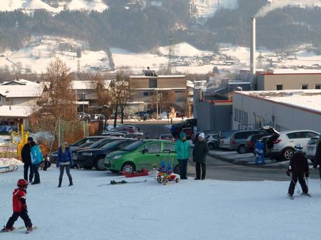 Silberregion Karwendel: access to ski resorts and parking at ski resorts – Access, Parking Burglift – Stans