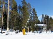 Snow-making lance in the ski resort of Pyhä
