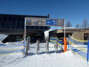 Information at the entrance to the chairlifts