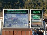 Information boards with current information