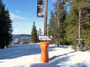 Sign-posting for slopes in the Oslo Vinterpark Tryvann