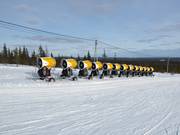 Snow cannons in the ski resort of Ylläs