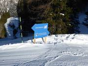 Signposting in the ski resort of Ladurns