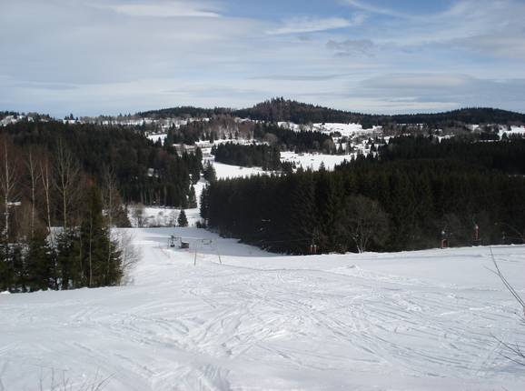 View of the Bischofsreut ski slope