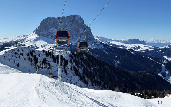 Biggest ski resort in Dolomiti Superski – ski resort Val Gardena (Gröden)