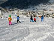 Children's ski school at the Familyjet gondola