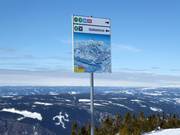 Signposting on the slopes in Hafjell