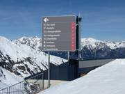 Signposting in the ski resort of Serfaus-Fiss-Ladis