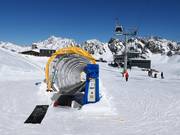 Moving carpet next to the glacier restaurant at 2,750 metres