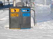 Garbage separation in the ski resort