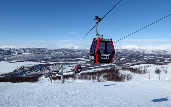 Biggest height difference in Västerbotten County (Västerbottens län) – ski resort Hemavan