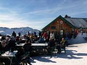 Typical mountain hut in the Les Portes du Soleil ski resort