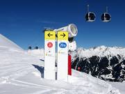 Signposting of slopes in the ski resort