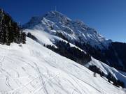 Unsecured powder slopes in St. Johann in Tirol
