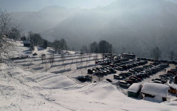 Bodensee-Vorarlberg: access to ski resorts and parking at ski resorts – Access, Parking Laterns – Gapfohl
