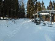 Koenigskron trail at the mountain station of the lift at the Bayreuther Haus