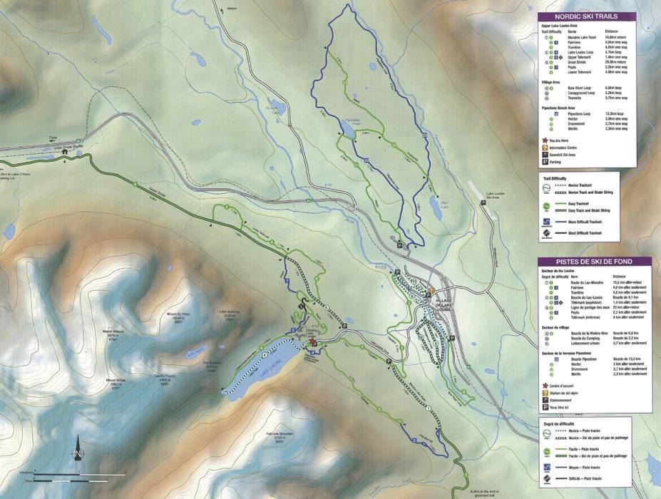 Crosscountry skiing Lake Louise crosscounty trails Lake Louise