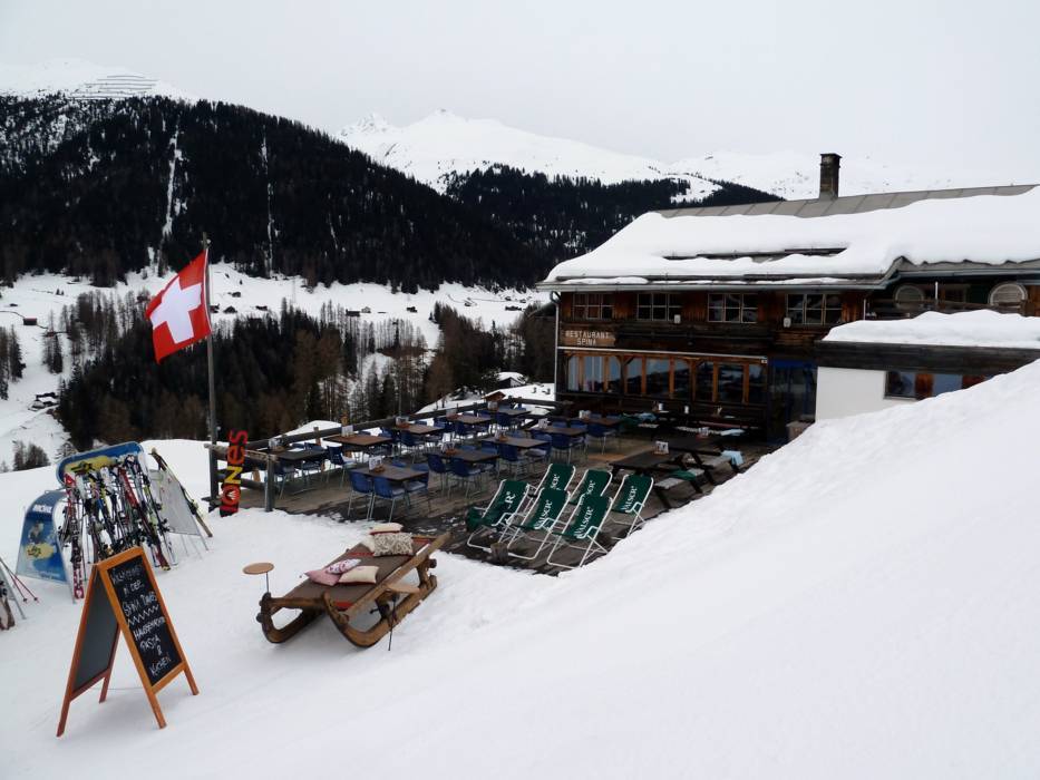 Mountain restaurants, huts Rinerhorn (Davos Klosters) Gastronomy