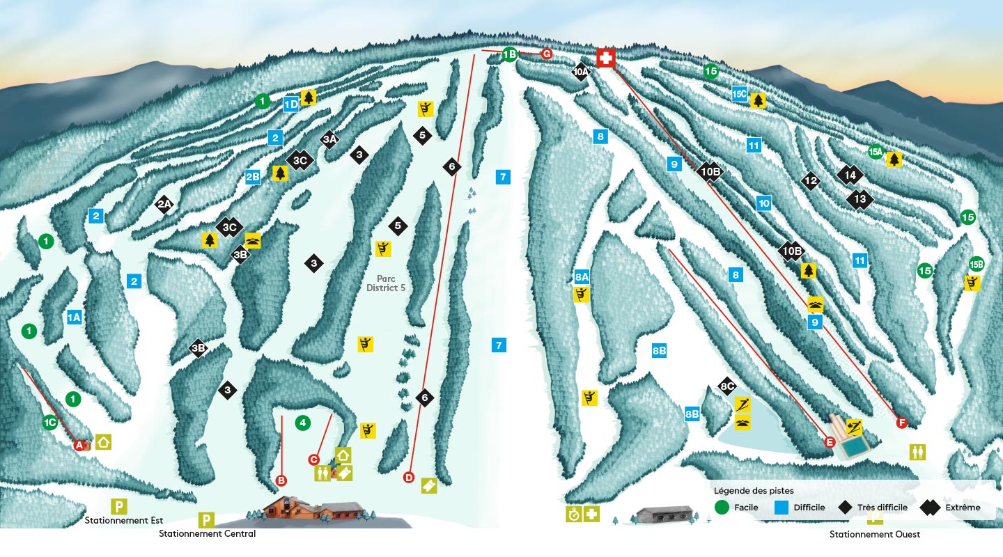Trail map Le Relais Lac Beauport