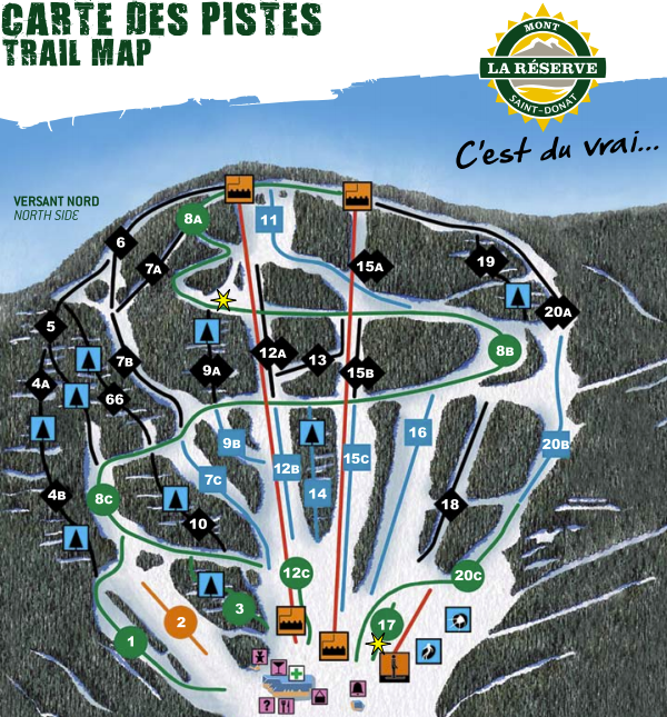 Trail map Mont La Réserve SaintDonatdeMontcalm