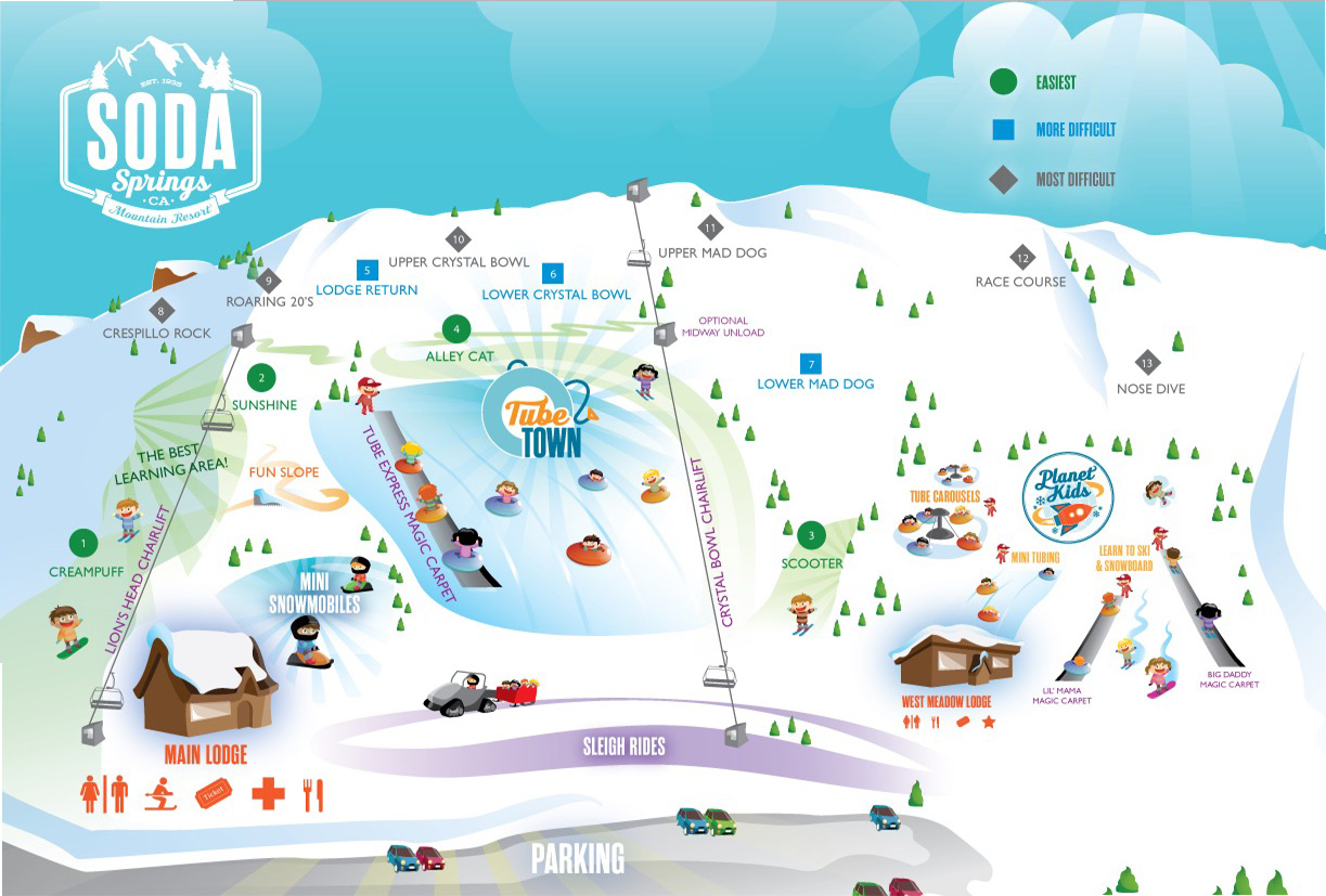 Trail map Soda Springs