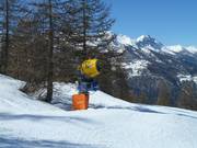 Permanently installed cannon in Sauze d'Oulx