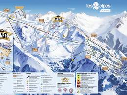 Trail map Les 2 Alpes