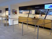 Ticket desk area in the Nauders cable car centre (Seilbahncenter)