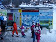 Large information board at the valley station
