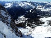 View from the Rosetta over San Martino di Castrozza
