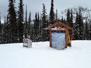 Slope map in the ski resort