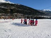Children's ski course in the valley