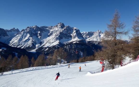 Biggest height difference in Alta Pusteria (South Tyrol) – ski resort 3 Zinnen Dolomites – Helm/Stiergarten/Rotwand/Kreuzbergpass