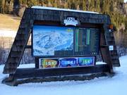 Slope map with current operating information at the Klösterlebahn