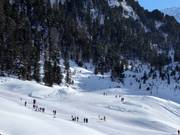 Ski school at the Gampenlift