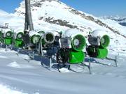 Snow cannons stand ready