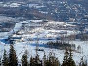 View over the slopes from Skalnaté Pleso to the valley station