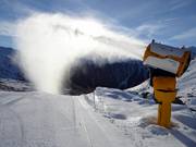 Snow production on the valley run to Samnaun-Laret