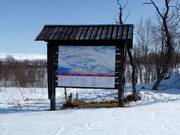 Slope map in the Björkliden ski area
