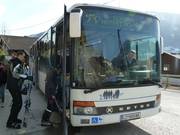 Ski bus from the village of Matrei to the gondola lift