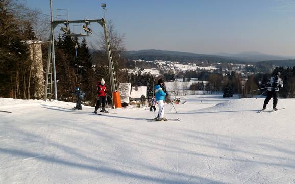 Highest base station in Upper Franconia (Oberfranken) – ski resort Bleaml Alm – Neubau (Fichtelberg)