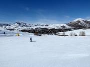 Easy and wide slope at Dollar Mountain in Sun Valley
