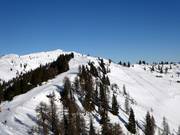 Junction Kogelalm run and direction Höchalmrinne