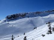 Ungroomed off-piste slopes