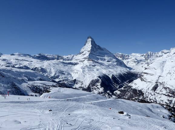 View of the Zermatt ski resort with the Matterhorn
