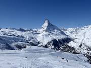 View over the Zermatt ski area with the Matterhorn