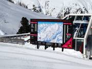 Panorama board with current information in the Ischgl ski area